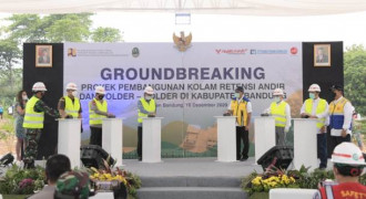  Atasi Banjir Bandung Selatan, Kolam Retensi Andir Mulai Dibangun