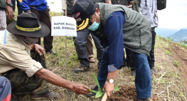 Pemkab Bandung Lakukan Gerakan Bulan Menanam Cegah Lahan Kritis