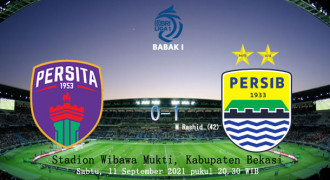 Gol Mohammed Rashid Bawa Persib Memimpin 1-0 atas Persita Tangerang di Babak I