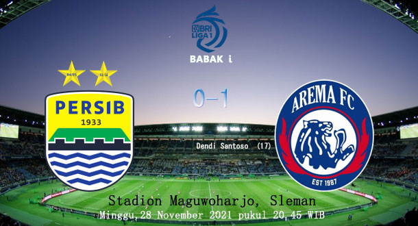 Babak I, Persib Masih Tertinggal 0-1 dari Arema FC