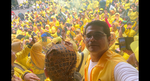 Bersama Balad Kang Cucu, Bacaleg Cimahi ini Ikut Serta Jalan Santai 58 Tahun Partai Golkar   