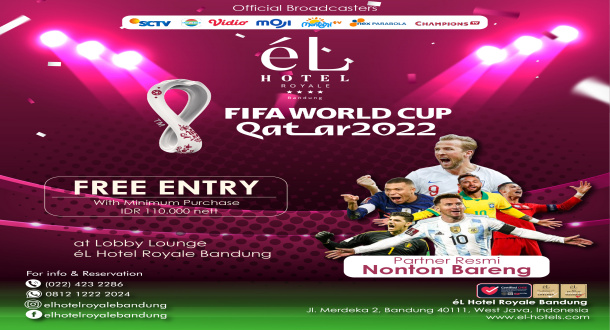 El Royale Hotel Bandung Adakan Nobar Piala Dunia 2022 