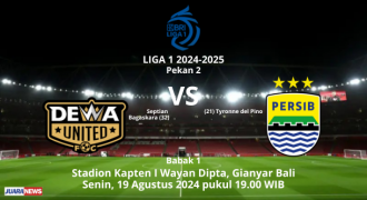 Babak I, Persib Berbagi Angka 1-1 dengan Dewa Utd