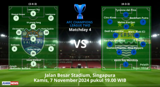 Ini Susunan Pemain Lion City vs Persib Bandung