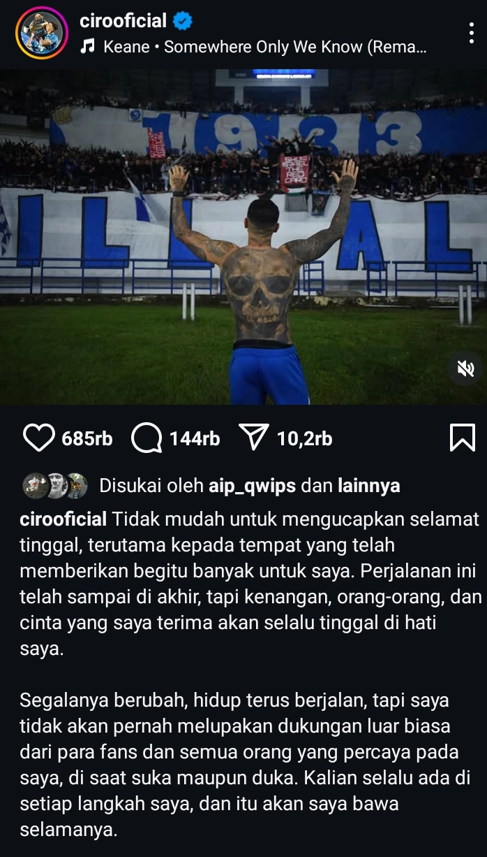 Manajemen Persib membantah rumor yang berkembang, bahwa kebersamaan penyerang Ciro Alves dengan tim Maung Bandung, telah berakhir