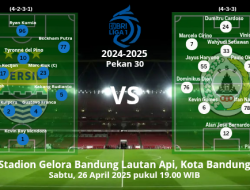 Susunan Pemain Persib Bandung vs PSS Sleman