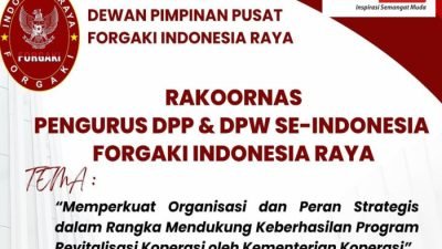 Ketua Umum Forgaki Indonesia Raya, H Ahmad Bajuri SE MM. Membuka acara Rapat Koordinasi Nasional (Rakornas) secara zoom (daring).