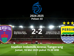 Kemenangan Persib Digagalkan Persita di Masa Injury Time