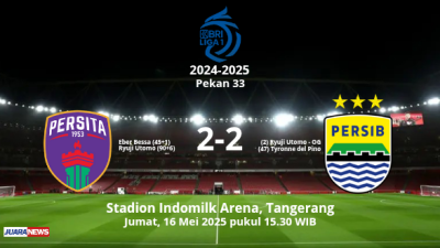 Kemenangan Persib Digagalkan Persita di Masa Injury Time