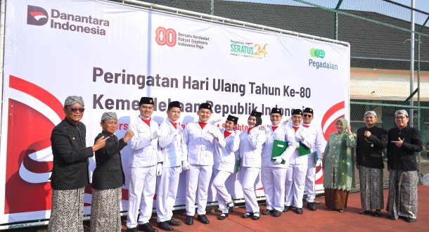 Suasana penuh semangat pada peringatan Hari Ulang Tahun HUT ke-80 RI menyelimuti Pegadaian Kantor Wilayah X Bandung. 