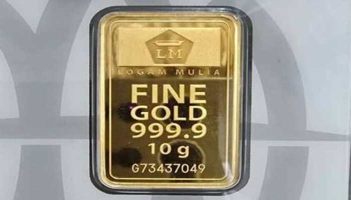 Harga emas batangan produksi PT Aneka Tambang Tbk (Antam) pada perdagangan Sabtu (6/9/2025) melonjak naik sebesar Rp18.000 per gram.