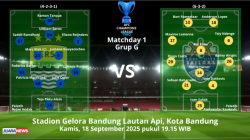 Laga seru bakal tersaji di Stadion GBLA, Kamis (18/9/2025) makam saat Persib Bandung menjamu Lion City Sailors pada penyisihan Grup ACL 2.