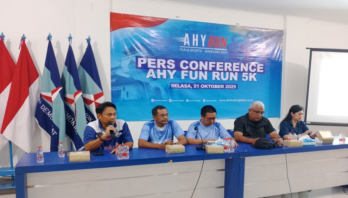 Sebanyak 6.000 pelari dipastikan bakal meramaikan ajang AHY Run 2025 yang akan berlangsung di GOR Saparua, Kota Bandung, Minggu (26/10/2025).