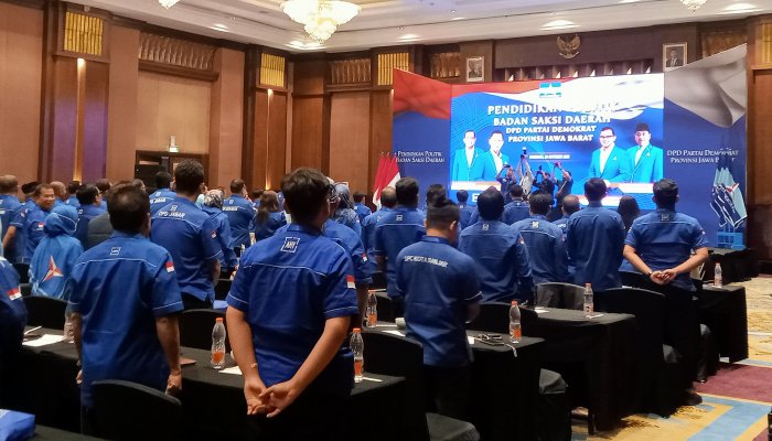 Menyongsong Pemilu 2028, DPD Partai Demokrat Jabar mengelar Pendidikan Politik Badan Saksi Daerah yang diikuti para kader dari 27 DPC.