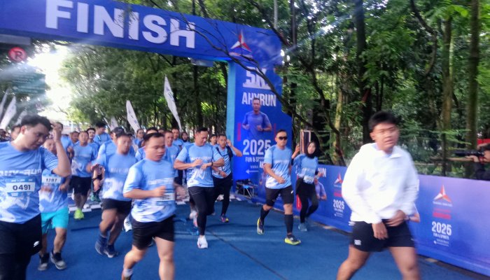 Lebih dari 6.000 peserta mengikuti gelaran AHYRUN 2025 yang digelar DPD Partai Demokrat Jabar, Minggu (26/10/2025).