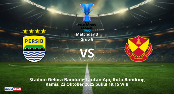 Persib Bandung bakal melakoni laga krusial menghadapi Selangor FC pada matchday 3 Grup G ACL 2 2025-2026, Kamis (23/10/2025) malam.