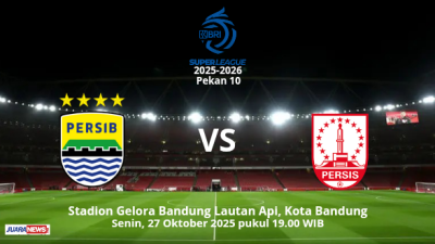 Persib Bandung melakoni laga pada Pekan10 Super League 2025-2026, menjamu Persis Solo di Stadion GBLA, Kota Bandung, Senin (27/10/2025) mlam.
