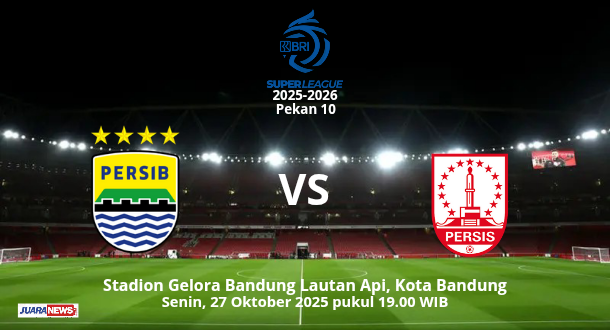 Persib Bandung melakoni laga pada Pekan10 Super League 2025-2026, menjamu Persis Solo di Stadion GBLA, Kota Bandung, Senin (27/10/2025) mlam.