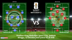 Laga sengit terjadi di Stadion King Abdullah Sport City, Minggu (12/10/2025), dini hari WIB saat Timnas Indonesia menghadapi Irak.