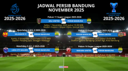 Tim Persib Bandung bakal melakoni laga melelahkan sepanjang bulan November dan Desember 2025, di.dua kompetisi berbeda.