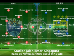 Ini Susunan Pemain Lion City Sailors vs Persib Bandung