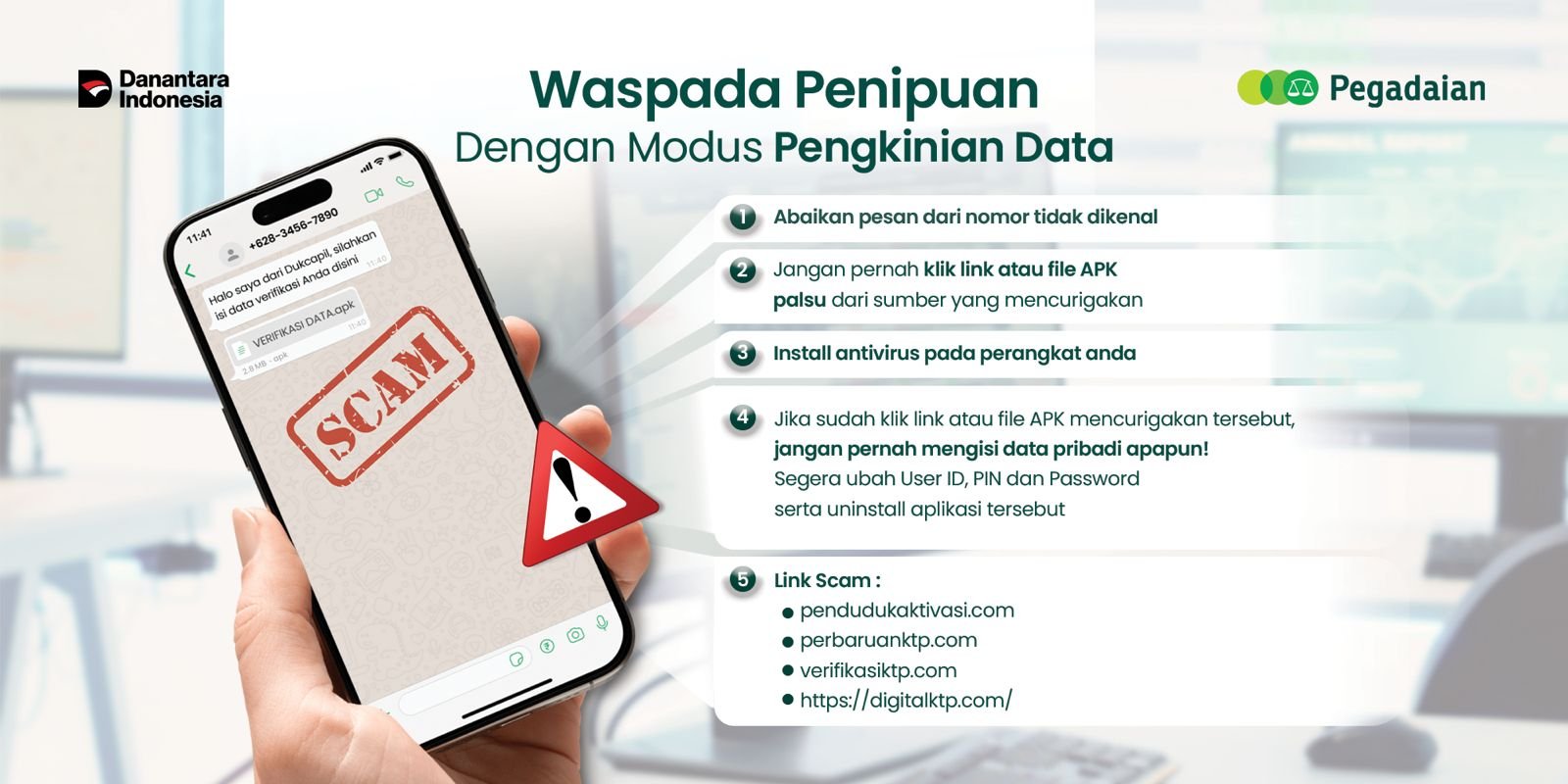 Marak Modus Scamming Melalui OTP dan Instal APK, Pegadaian Imbau Masyarakat Tetap Waspada