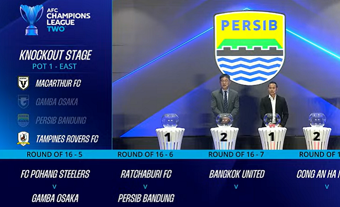 Tim Persib Bandung bakal menghadapi wakil Thailand, Ratchburi FC pada babak 16 Besar AFC Champions League Two (ACL 2) 2025-2026.