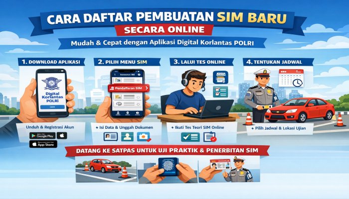 Pembuatan SIM kini semakin mudah, Masyarakat tidak perlu lagi mengantre panjang di kantor Satpas hanya untuk melakukan pendaftaran.