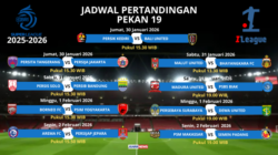 Pekan 19 Super League 2025-2026, mulai Jumat (30/1/2026) hingga Senin (2/2/2026), jadi ajang persaingan Persib Bandung dan Borneo FC.
