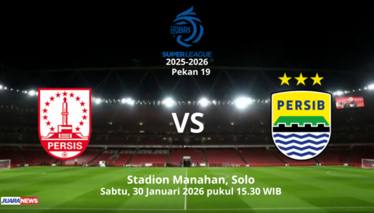 Laga seru bakal tersaji di Stadion Manahan. Solo, Minggu (25/1/2026) mulai pukul 15.40 WIB, saat Persib Bandung dijamu Persis Solo.
