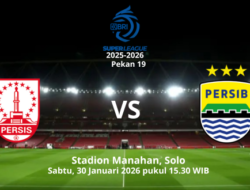 Ini Susunan Pemain Persis Solo vs Persib Bandung di Pekan 19 Super League 2025-2026