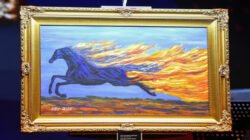 Lukisan karya Presiden ke-6 RI sekaligus Ketua Majelis Tinggi Partai Demokrat, Susilo Bambang Yudhoyono (SBY), terjual Rp6,5 miliar.