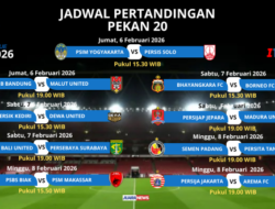 Ini Jadwal Pertandingan Pekan 20 Super League 2025-2026