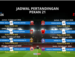 Ini Jadwal Pekan 21 Super League 2025-2026, Papan Atas takkan Berubah