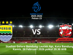 Ini Susunan Pemain Persib Bandung vs Madura United pada Pekan 23 Super League