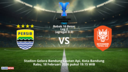Laga seru bakal tersaji di Stadion GBLA, Rabu (18/2/2026) malam, saat Persib Bandung menjamu Ratchaburi FC pada Leg 2 babak 16 Besar ACL 2.