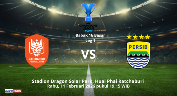 Laga sengit tersaji di Stadion Dragon Solar Park, Rabu (11/2/2026) malam, saat Ratchaburi FC menjamu Persib Bandung.