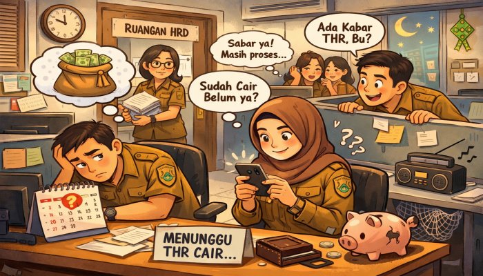Kepastian pencairan Tunjangan Hari Raya (THR) bagi PPPK paruh waktu di lingkungan Pemkot Bandung hingga kini masih belum jelas.