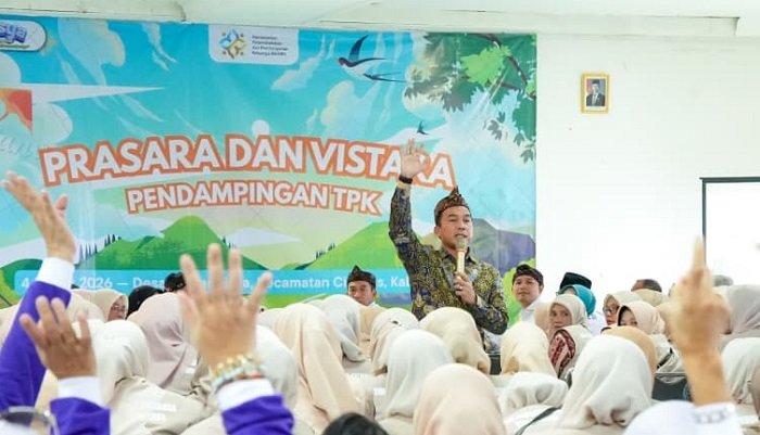 Mendukbangga/Kepala BKKBN, Wihaji menemui ratusan Tim Pendamping Keluarga (TPK) pada kunjungan kerjanya ke Kabupaten Cianjur, Rabu (4/3/2026).