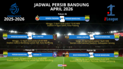 Tim Persib Bandung bakal melakoni laga krusial pada April 2026 ini dalam kampanyenya meraih trofi juara Super League 2025-2026.