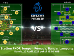 Ini Susunan Pemain Bhayangkara FC vs Persib Bandung di Pekan 30 Super League 2025-2026