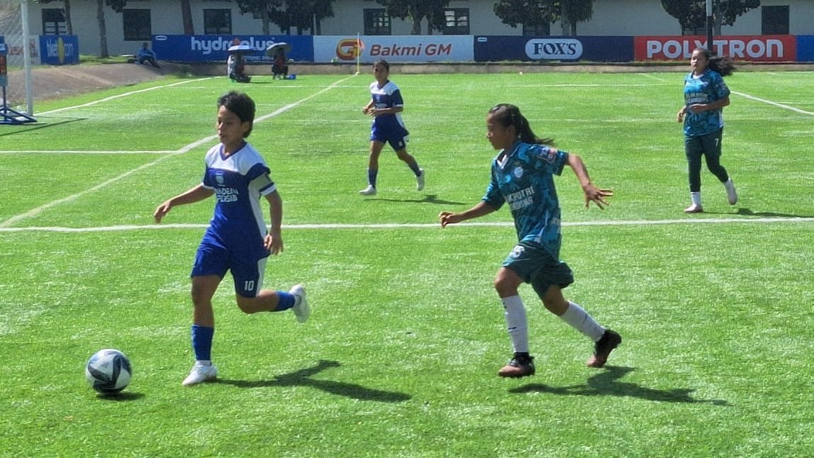 Akademi Persib Putri saat tampil di Hydroplus Soccer League 2025/2026. (foto: juaranews/rahman)