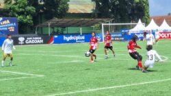 Goal Aksis saat menghadapi Aksis Academy di Hydroplus Soccer League. (foto:juaranews/rahman)