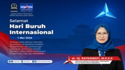 Dalam peringatan Hari Buruh Internasional, Hj. Ratnawati mengapresiasi peran pekerja sebagai pilar utama pembangunan daerah dan nasional.