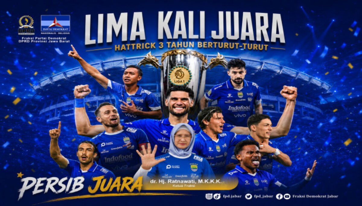Hj. Ratnawati, menyampaikan apresiasi dan rasa bangganya atas keberhasilan Persib Bandung yang resmi menjuarai Super League musim 2025/2026.