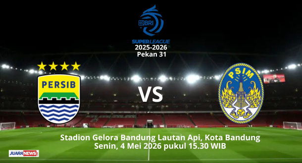 Tim Persib Bandung dalam kondisi kepercayaan diri tinggi jelang menghadapi laga Pekan 31 Super League 2025-2026, kontra PSIM Yogyakarta di Stadion Gelora Bandung Lautan Api (GBLA), Kota Bandung, Senin (4/5/2026) sore.