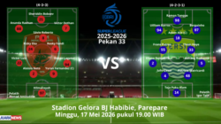 Ini Susunan Pemain PSM Makassar vs Persib Bandung di Pekan 33 Super League 2025-2026