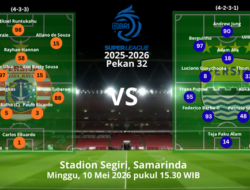 Ini Susunan Pemain Persija Jakarta vs Persib Bandung di Pekan 32 Super League 2025-2026