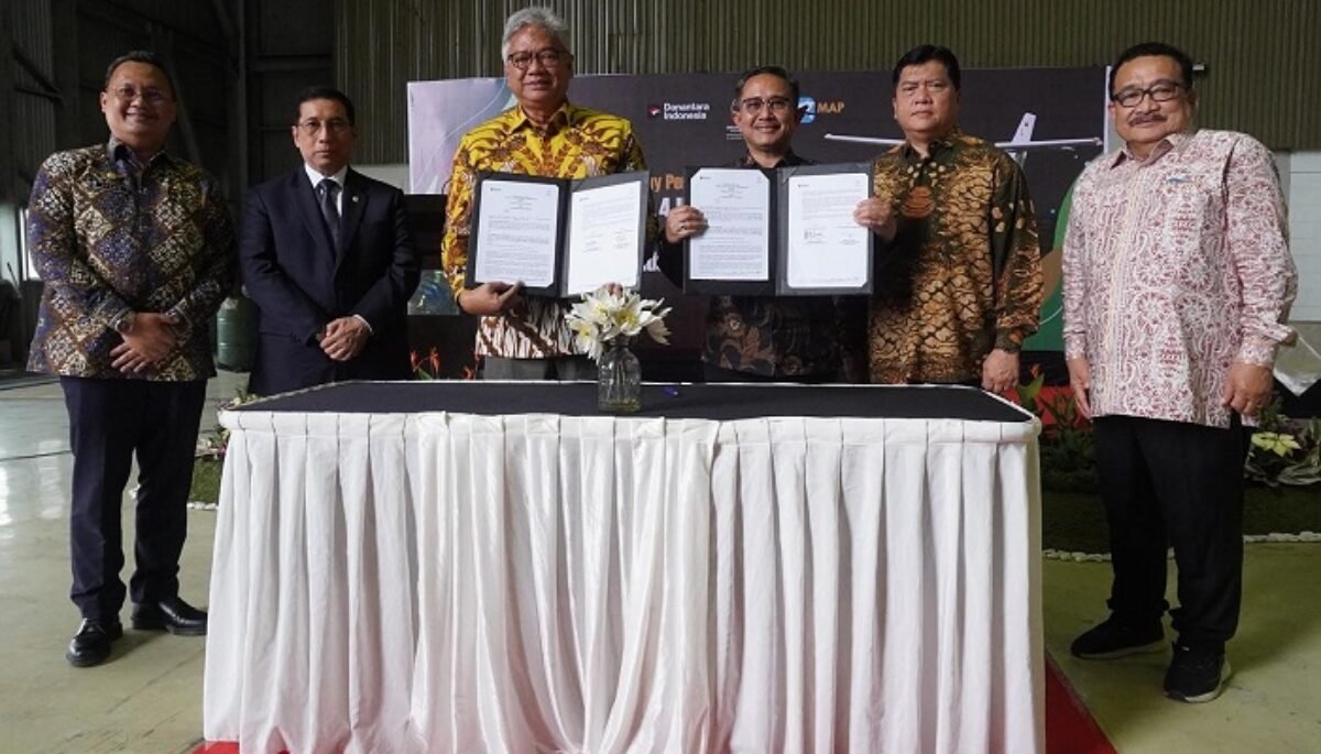 PT Dirgantara Indonesia (PTDI) menandatangani kontrak jual beli 4 unit pesawat N219 dengan PT Mitra Aviasi Perkasa (MAP), Selasa (5/5/2026).