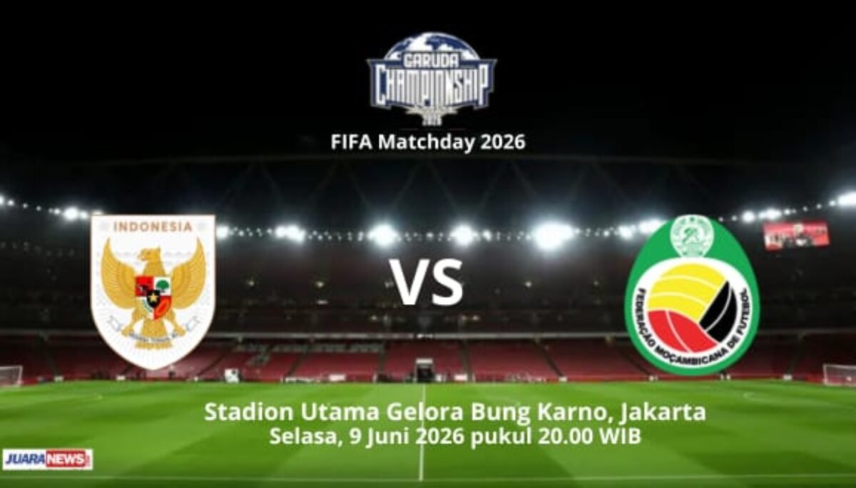 Timnas Indonesia bakal melakoni laga kedua pada FIFA Matchday Juni 2026, menghadapi timnas Mozambik di SUGBK, Selasa (9/6/2026) malam.